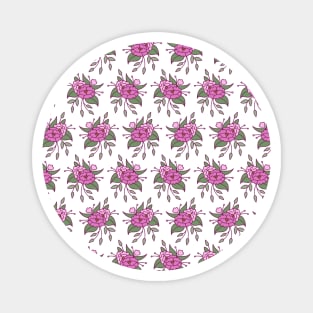 Pink Peonies | Simple Peonies | Floral Pattern Magnet